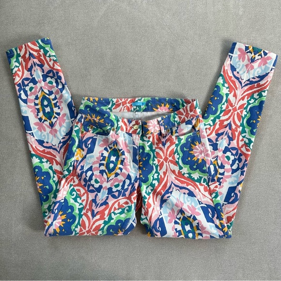 J. McLaughlin Slim Lexi Jeans. Size 0. Oahu print. Multicolor. - Picture 1 of 10